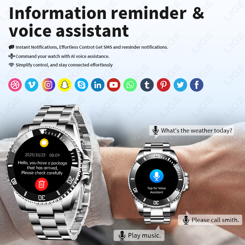 Relógio Inteligente LIGE 2026  - Smartwatch Health Watches avaliação e preço