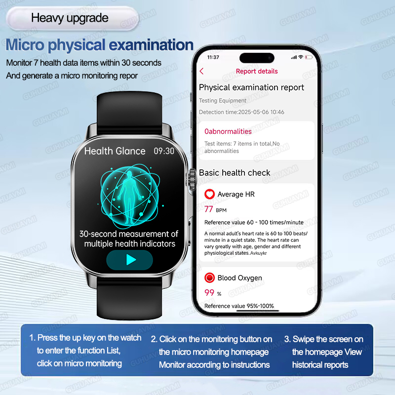 Novo Relógio Inteligente de Gr - Smartwatch Health Watches avaliação e preço